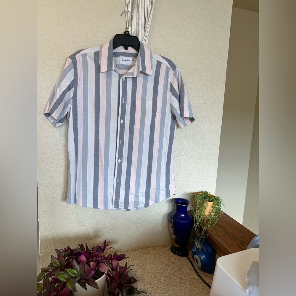 Goodfellow Striped Button Down Shirt - Size M